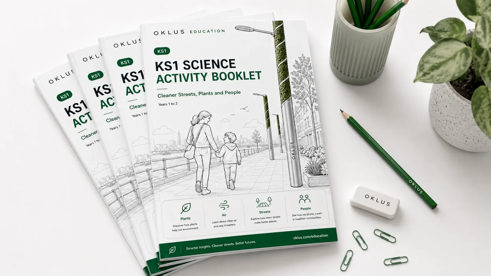 OKLUS Mission Earth KS1 science activity booklet and classroom materials